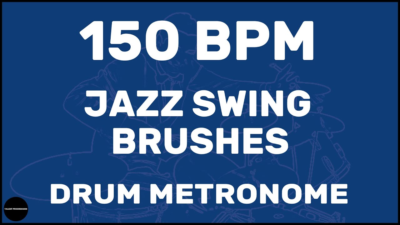 Jazz Swing Brushes | Drum Metronome Loop | 150 BPM