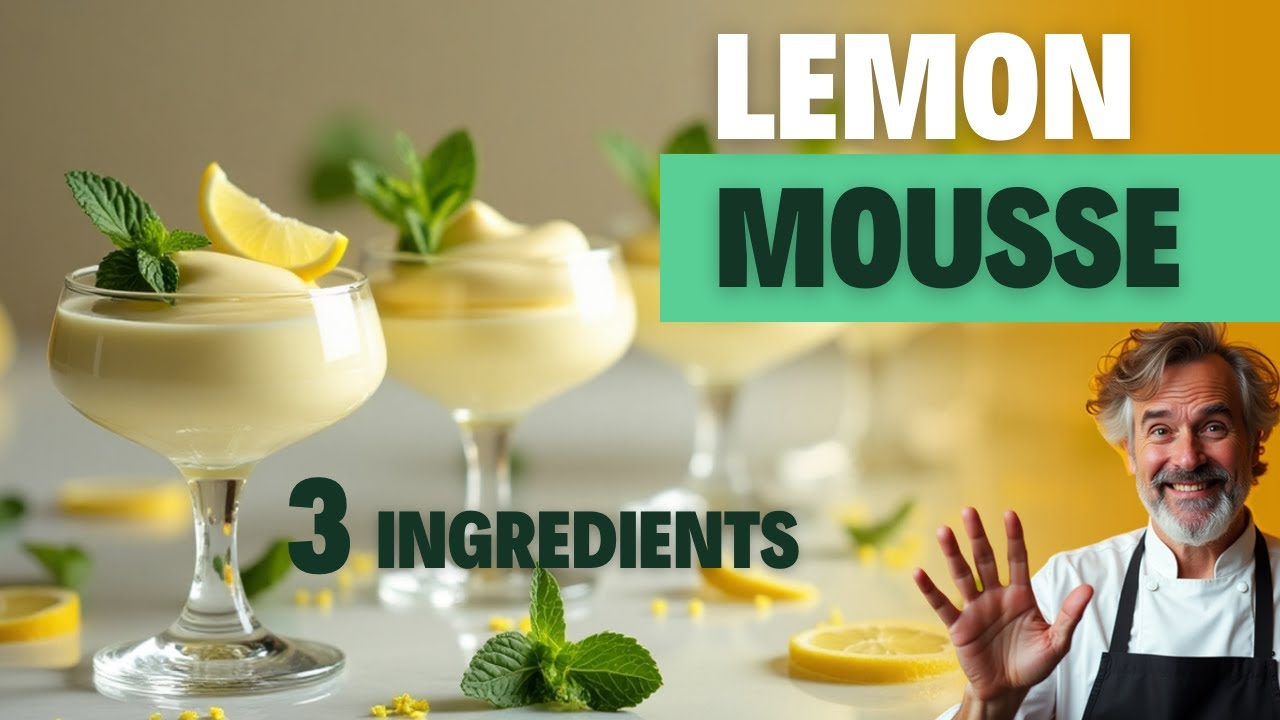Как приготовить лимонный мусс? Простой десерт менее чем за 5 минут.