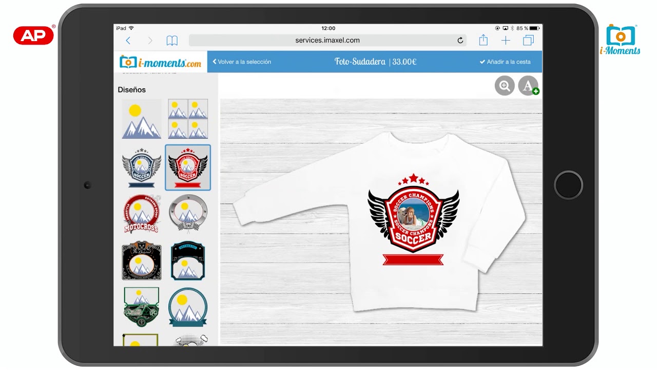 Diseña tus propias sudaderas con i Moments