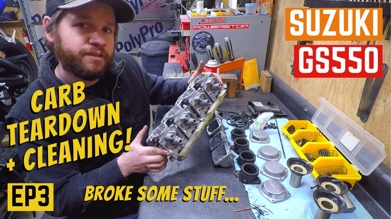 GS550 Full Carburetor Teardown And Cleaning! - HOW-TO - These Fought Me Hard! - EP3