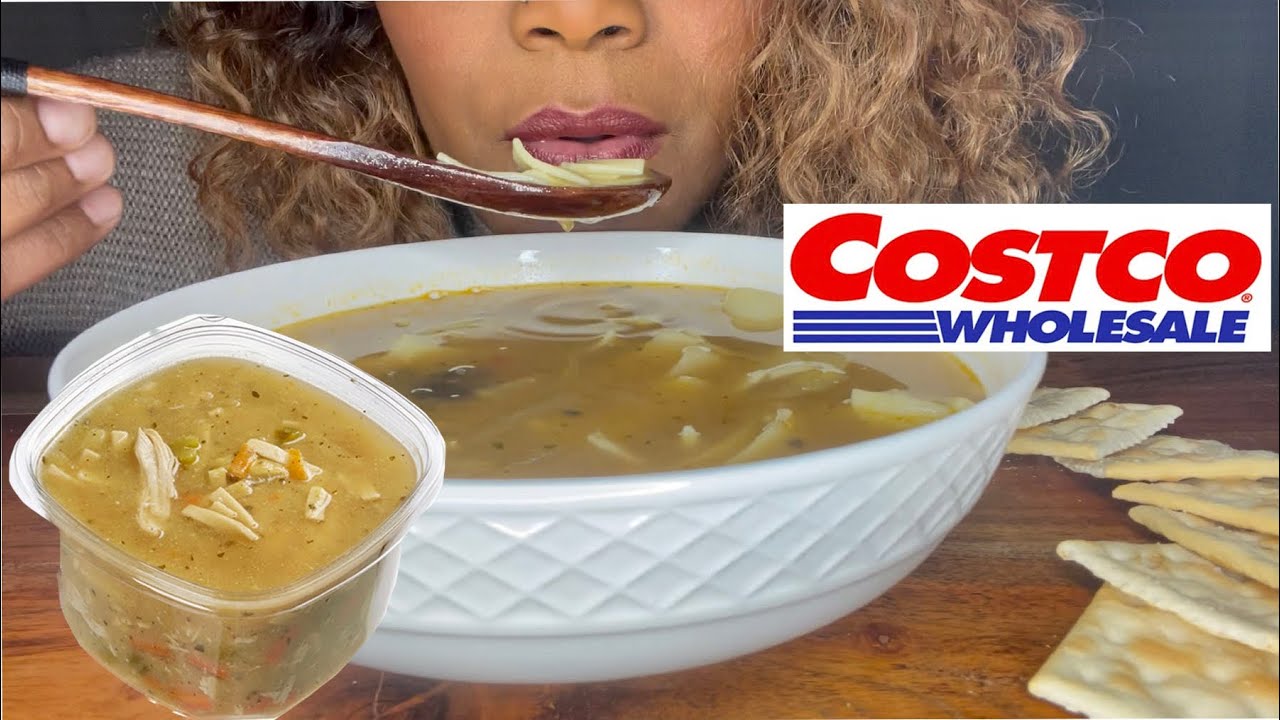 *Costco Chicken Noodle Soup* Extreme Slurping Sounds - Real Eating Sound (먹방 ASMR - ArianneEats)