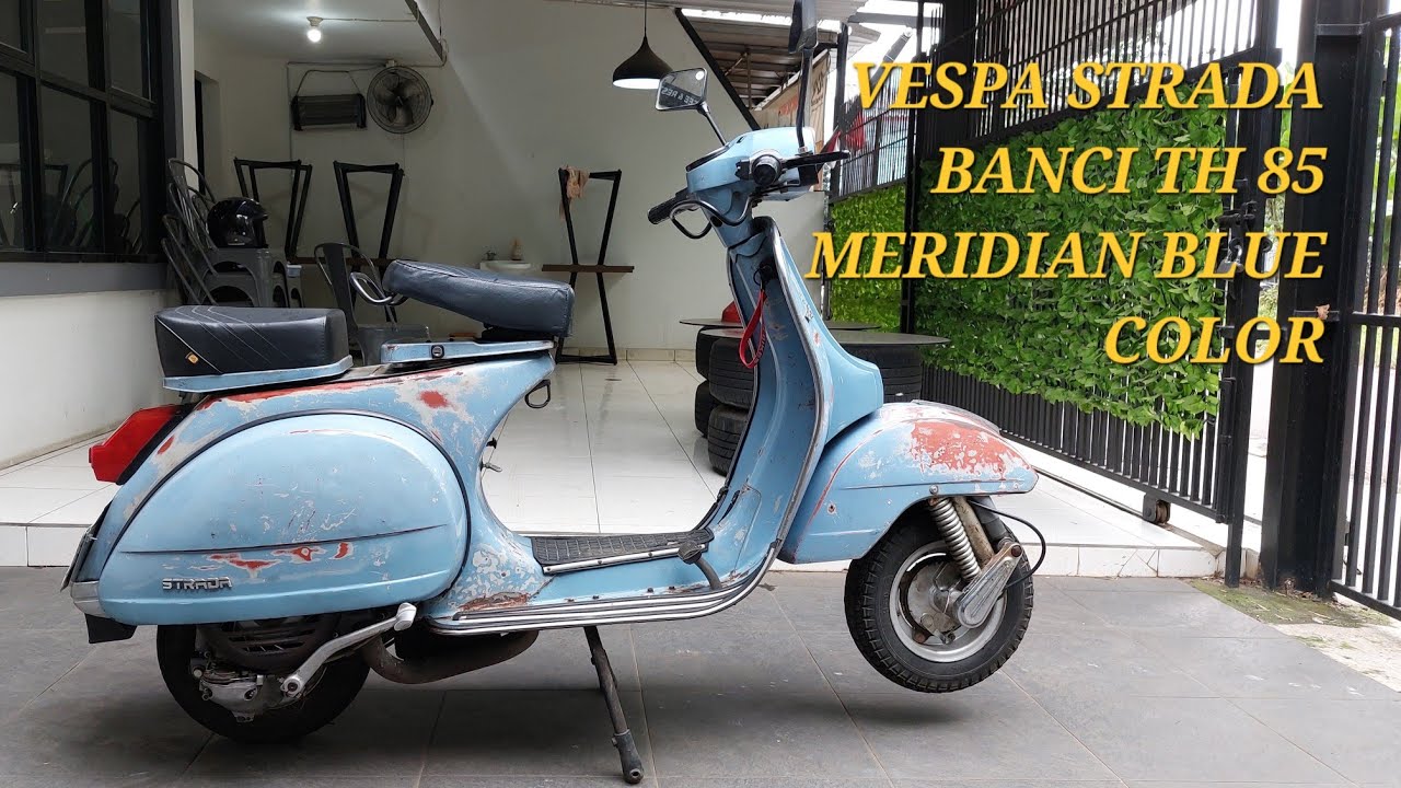 VESPA STRADA BANCI TH 85 MERIDIAN BLUE ORIGINAL PAINT & LOTS ORI PARTS