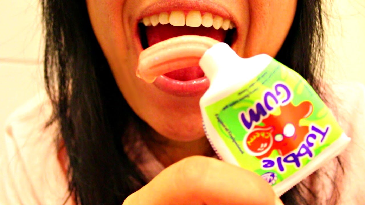ASMR Chewing Toothpaste Tubble Gum Shoutout Jona Cherry