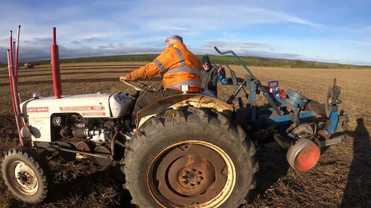 1969 David Brown 780 Selectamatic LiveDrive 2.7 Litre 3-Cyl Diesel Tractor with Ransomes Plough