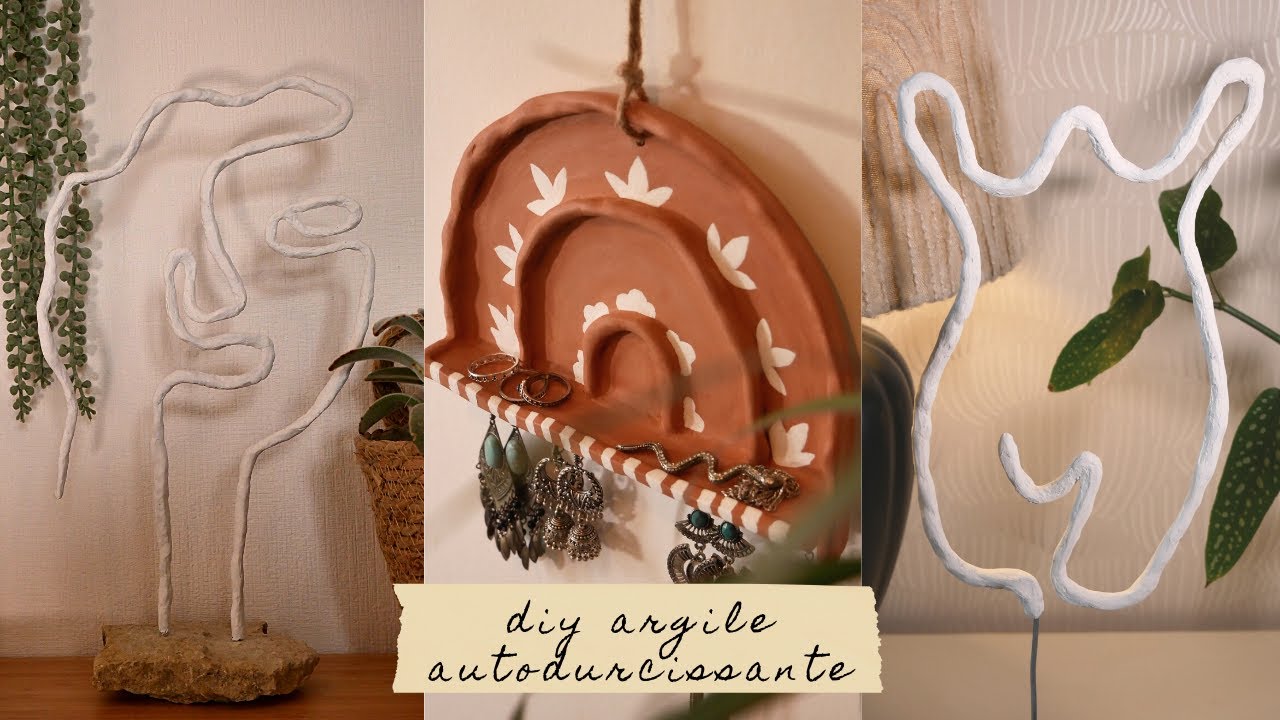 DIY || Déco en argile autodurcissante | Air-dry clay décor (eng.sub)