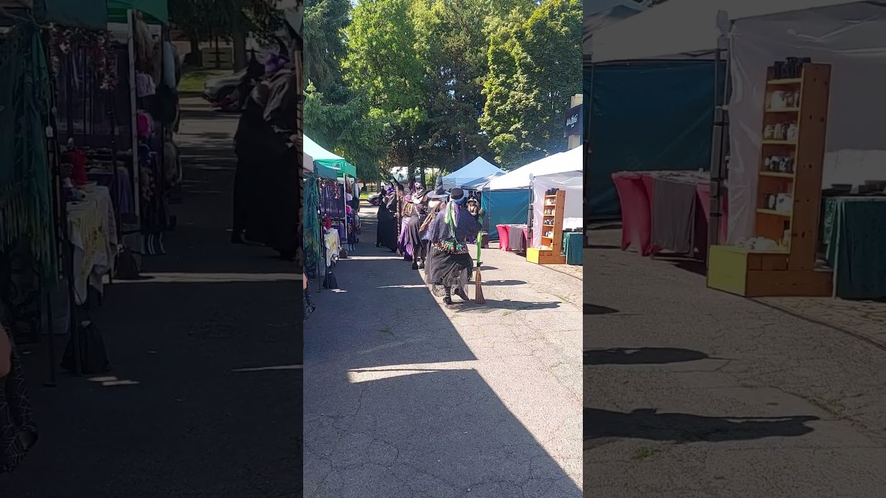 Dancing witches at a Pagan market! 🔮🧙‍♀️✨️ 