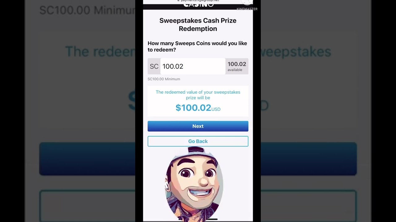 Swepstakes cash Prize Redemption - Chumba Casino - cashing out...