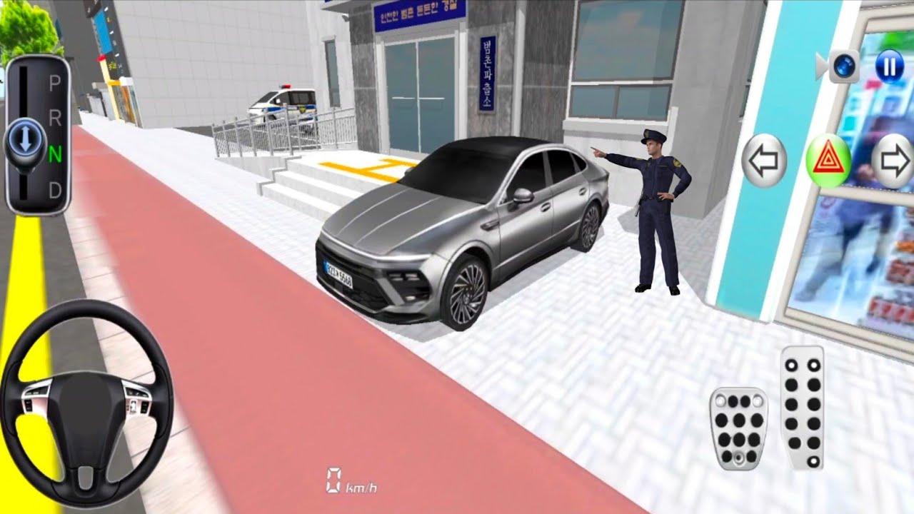 New Sedan Car Hyundai Sonata in Police Station - 3D Driving Class Simulation 2026 - Android Gameplay