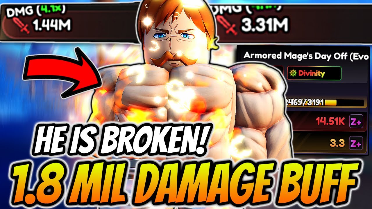 The *INSANE* 1.8 Million Escanor Damage Buff In Anime Vangurds Update 10.5!