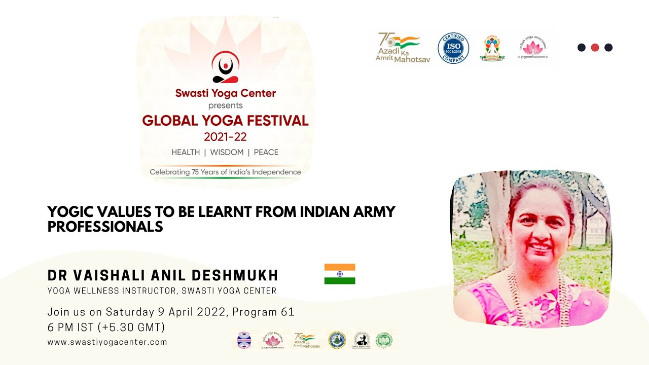 Yogic values to be learnt from Indian Army- Dr Vaishali Anil Deshmukh