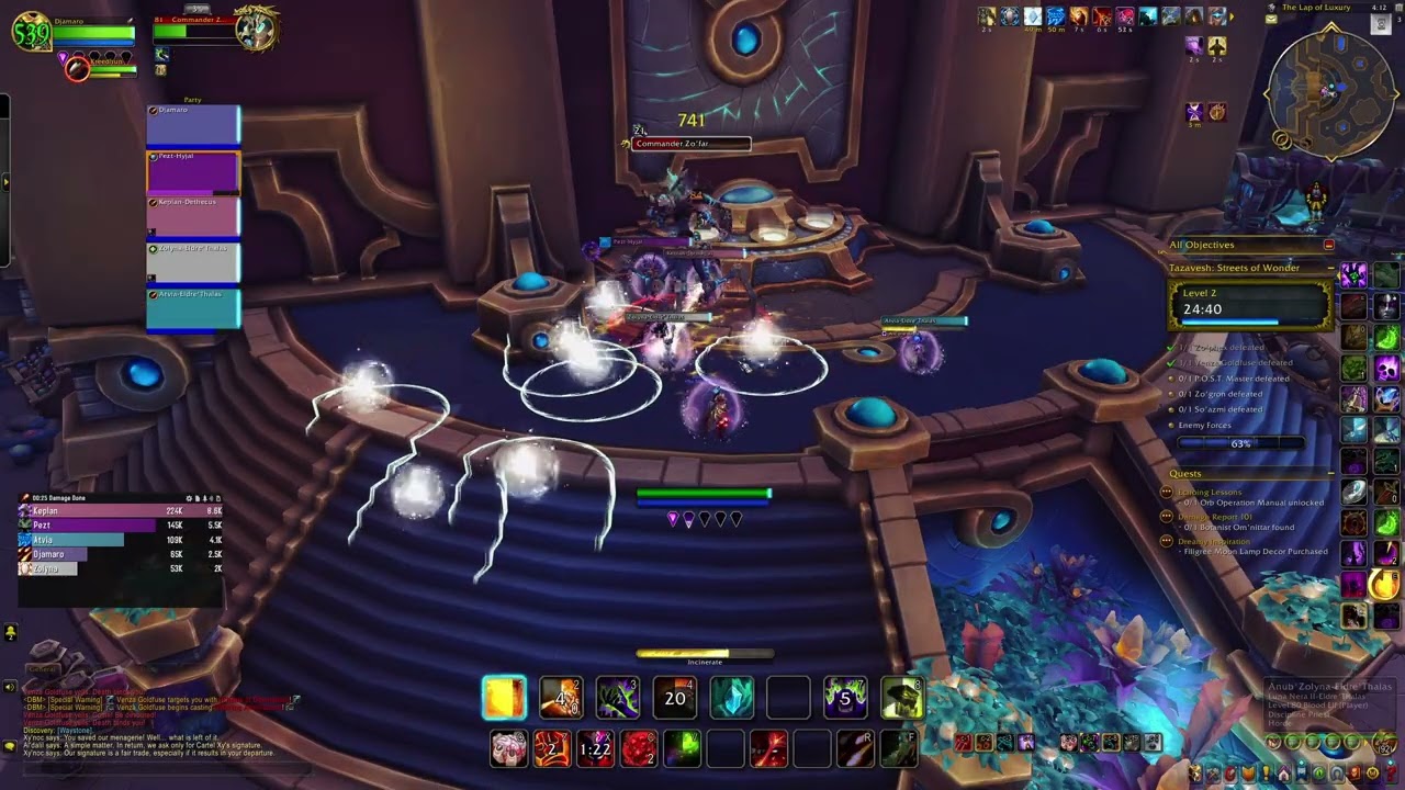 Tazavesh  - Streets of Wonder (Mythic +2) Warlock destro (World of Warcraft)
