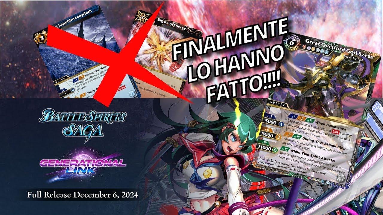 BANLIST E NUOVE CARTE!| BATTLE SPIRITS SAGA E' TORNATO?!| #battlespiritssaga