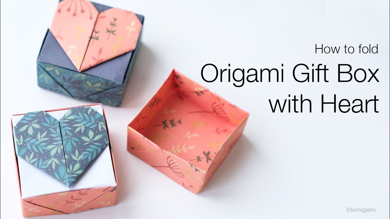 How to fold Origami Gift Box with Heart