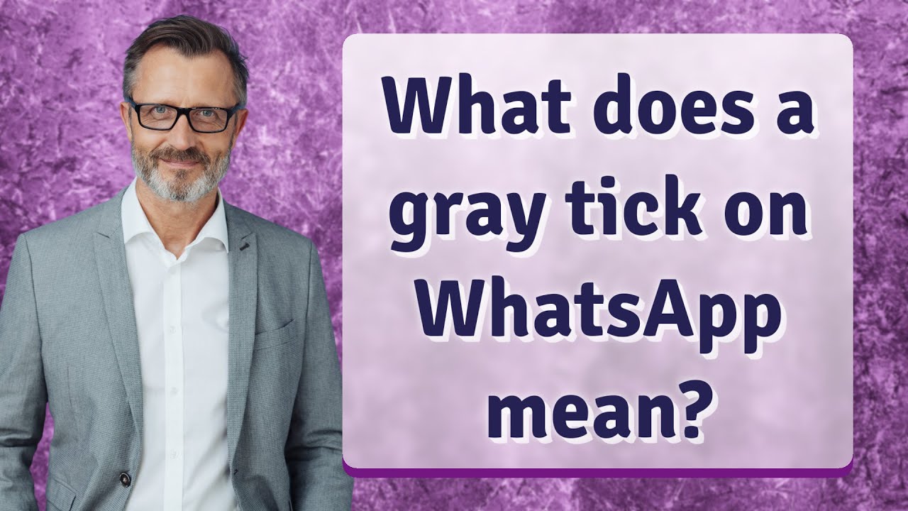 What does a gray tick on WhatsApp mean?