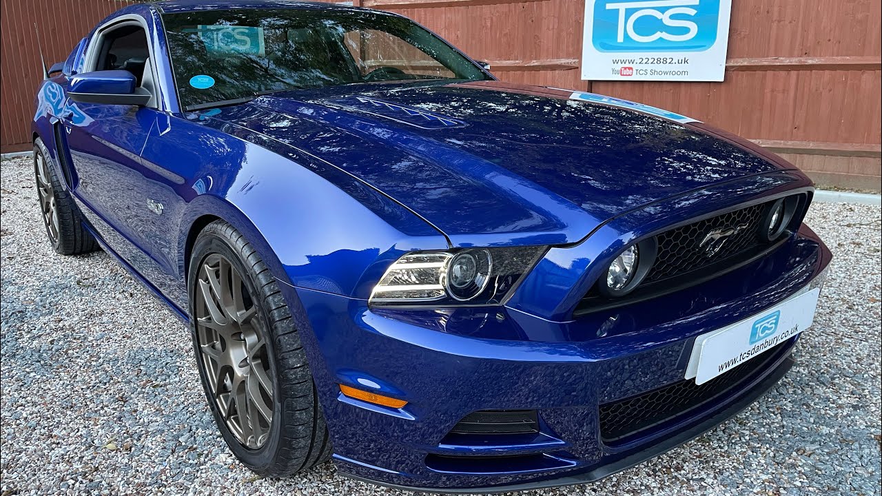2014 Ford Mustang 5.0 GT Premium Fastback 6-speed manual in Deep Impact Blue with Black leather