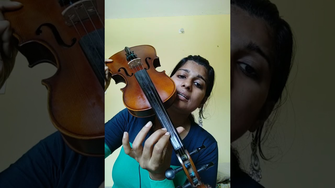 Learn how to play Uyire Song on violin Tutorial part 1 of 3