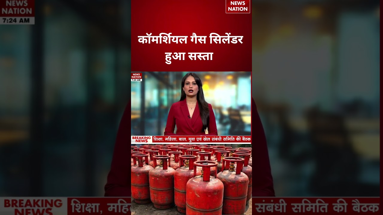 Commercial Gas Cylinder Price : कॉमर्शियल गैस सिलेंडर हुआ सस्ता | Delhi-NCR | #breakingnews