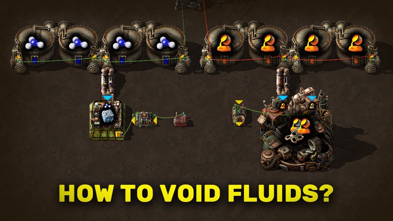 How to void Fluids in Factorio? With circuit logic! Guide / Tutorial