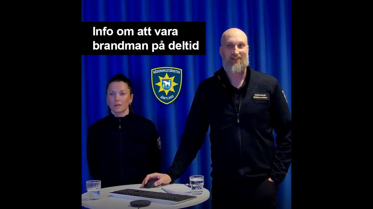 Webbinarium om att vara deltidsbrandman i Räddningstjänsten Jämtland - 38 minuter plus frågor