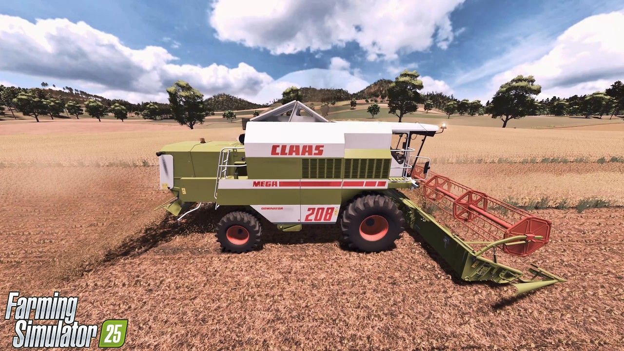 Harvesting Soybeans with Claas Dominator 208 Mega Combine Harvester | FS25 Reshade Gameplay