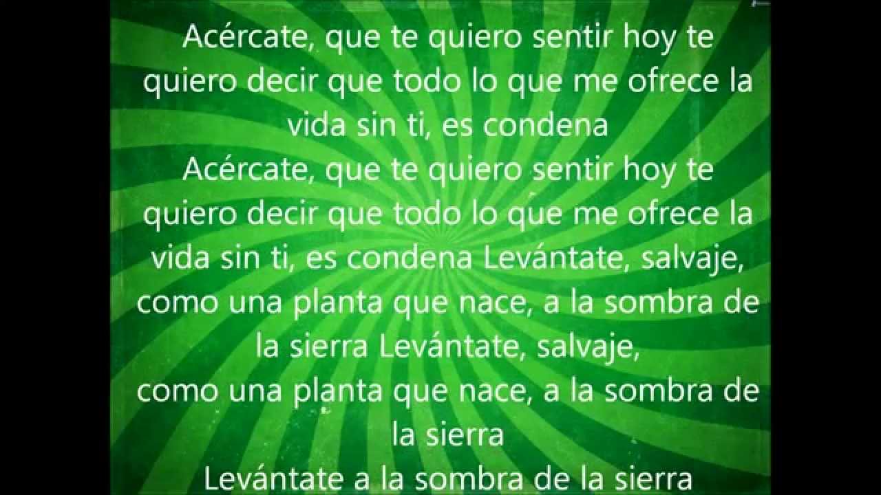 A la sombra de la sierra con letra