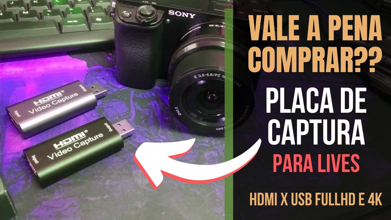 REVIEW - Placa de Captura HDMI do Aliexpress (Teste usando Sony A6000 no OBS para LIVES) FUNCIONA???