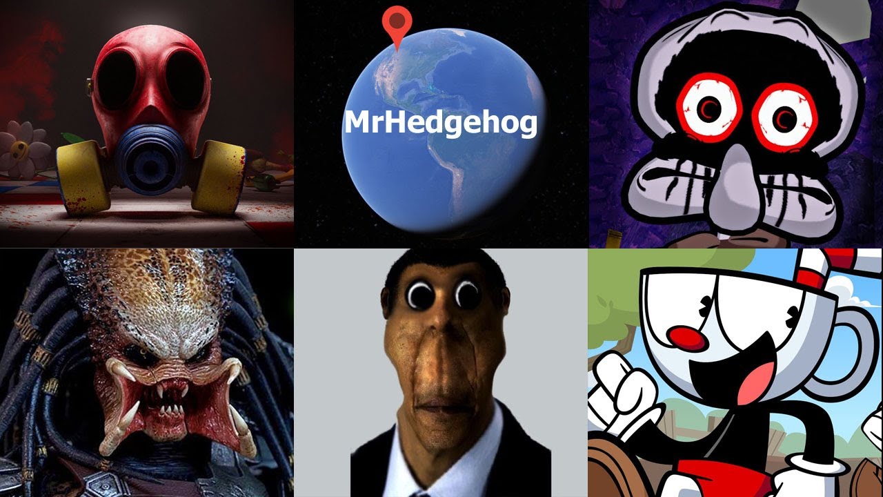 Obunga | Minions | Cuphead | Predator (PREY) | The Backrooms | Poppy Playtime  on Google Earth!