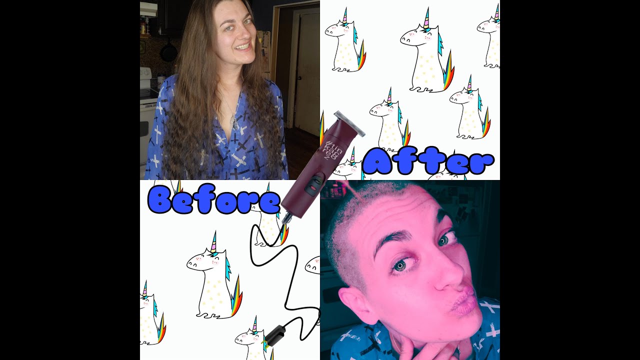 Shaving over 2 feet of hair off my head!!