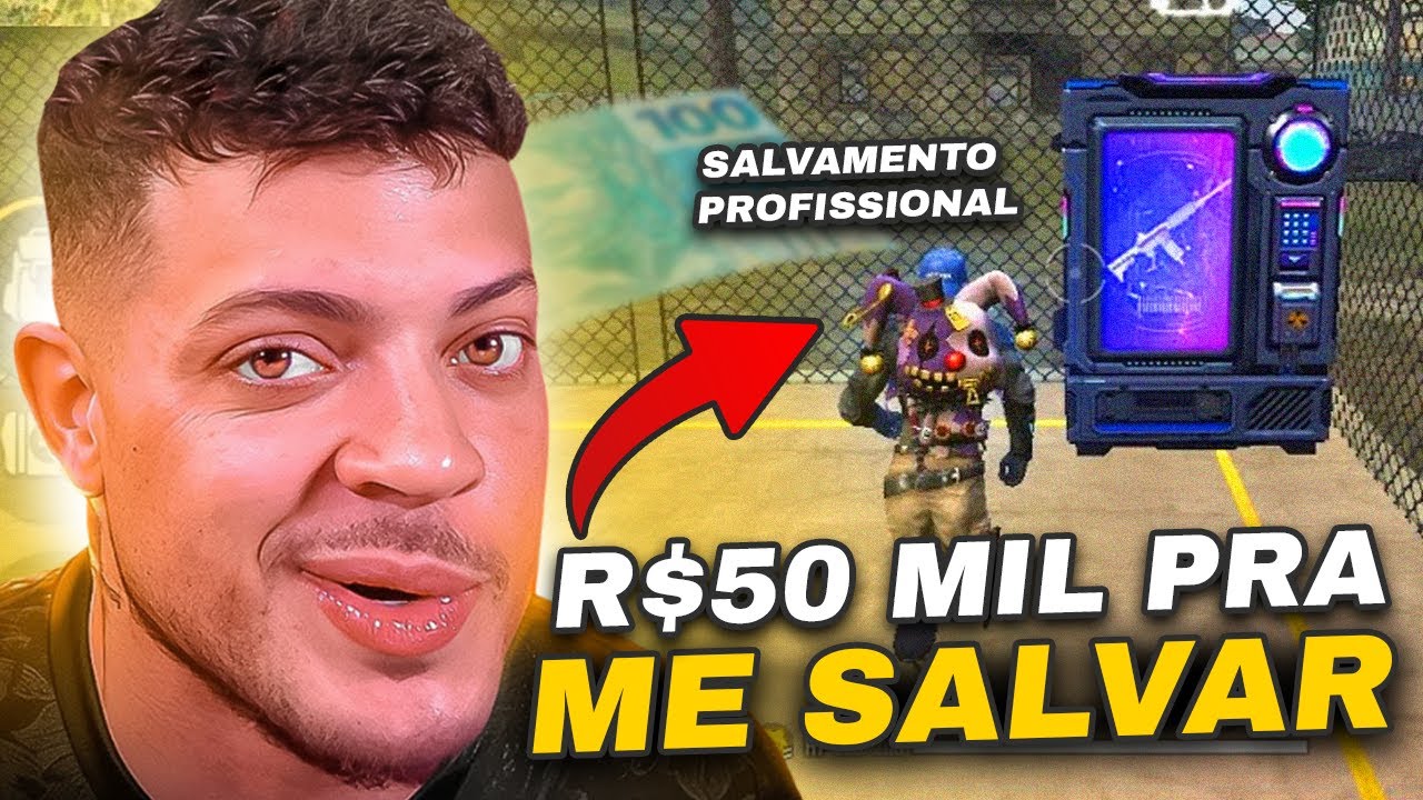 PAGUEI 50K PRA ELE FICAR ME SALVANDO NO FREEEFIRE! - IMPOSSÍVEL PERDER