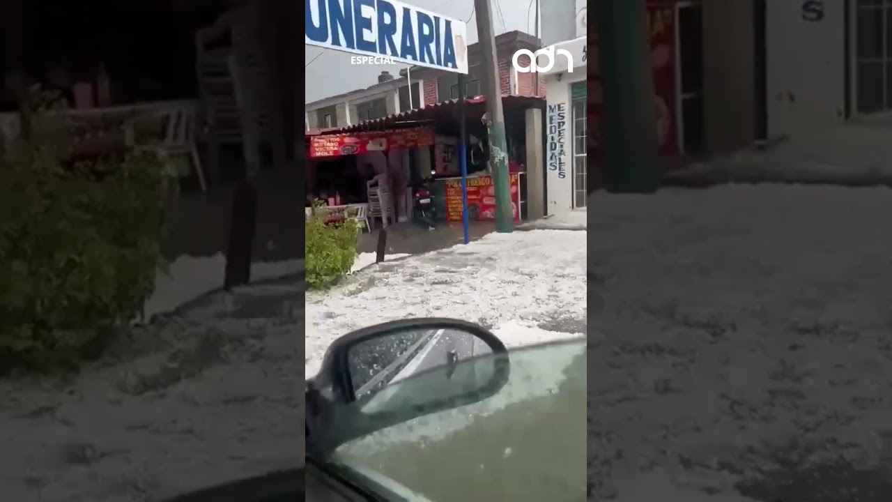 Se registra fuerte lluvia con granizo en diversos municipios del Edomex