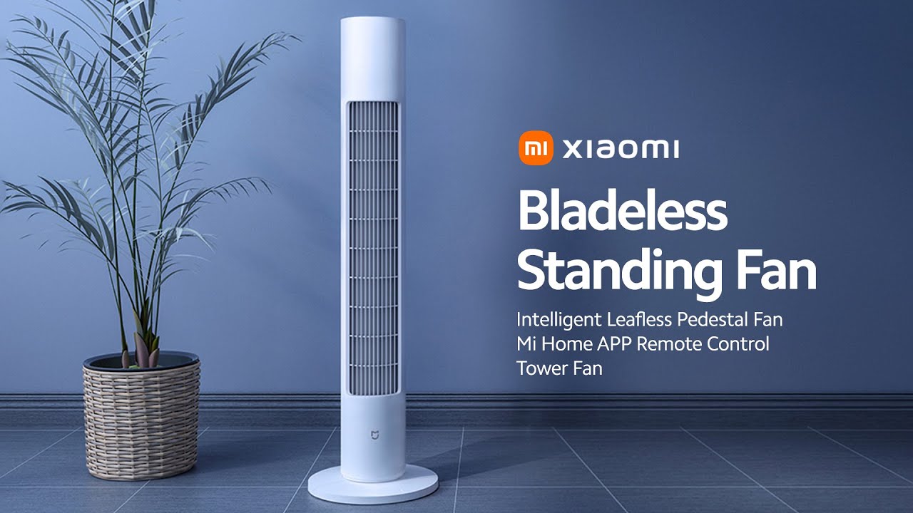 Xiaomi Mijia Bladeless Standing Tower Fan Intelligent Leafless Pedestal Fan