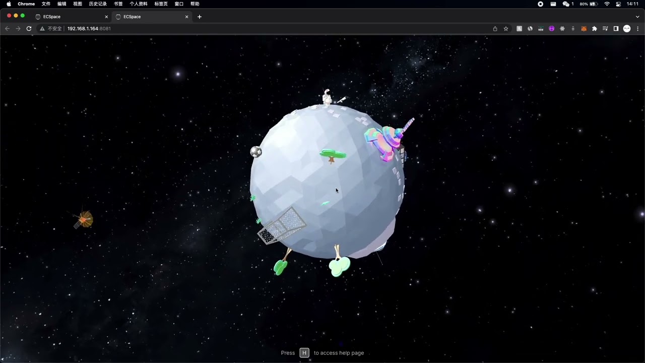 Three.js interactive 3D portfolio with physics (Cannon.js)