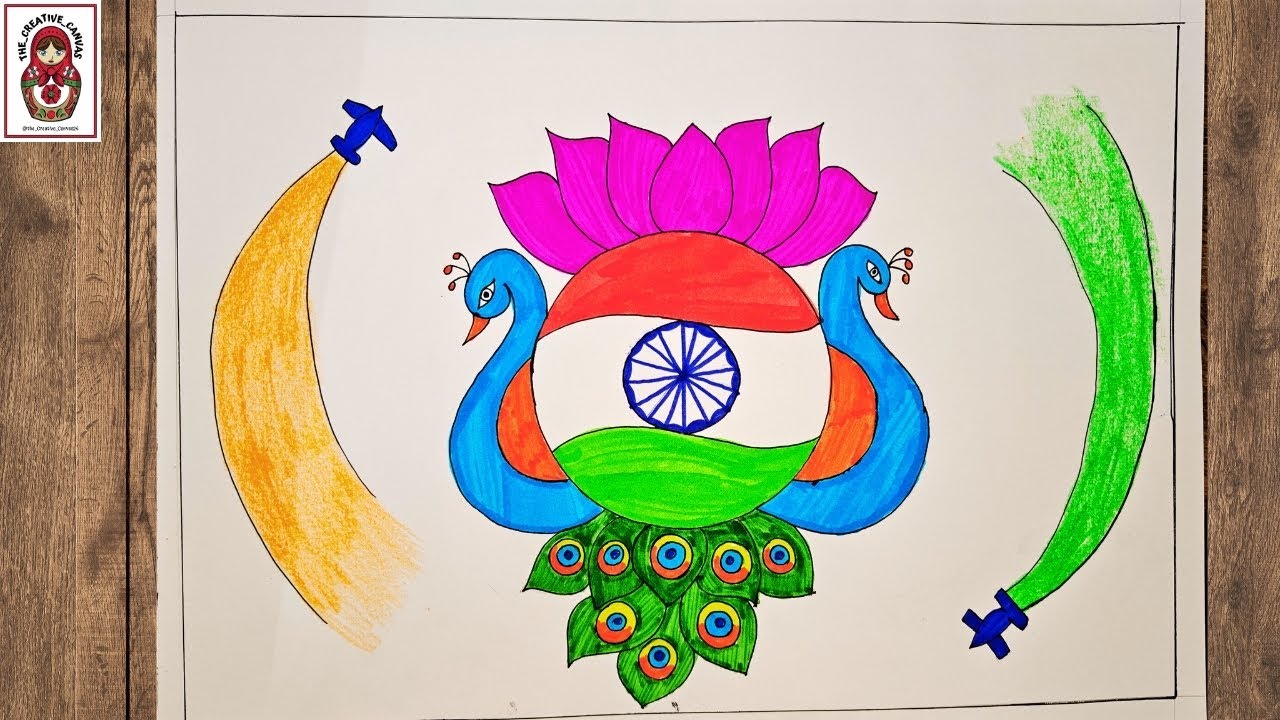 Republic Day Drawing/Happy Republic Day Drawing/26th January/How To Republic Day Poster Drawing