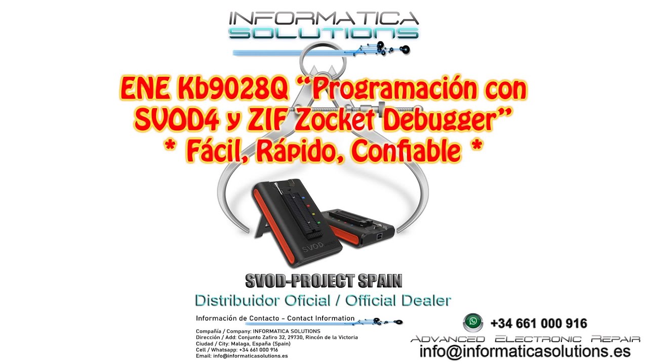 #055 - Programaci&oacute;n EC ENE KB9028Q con SVOD4 y ZIF Soket Debugger