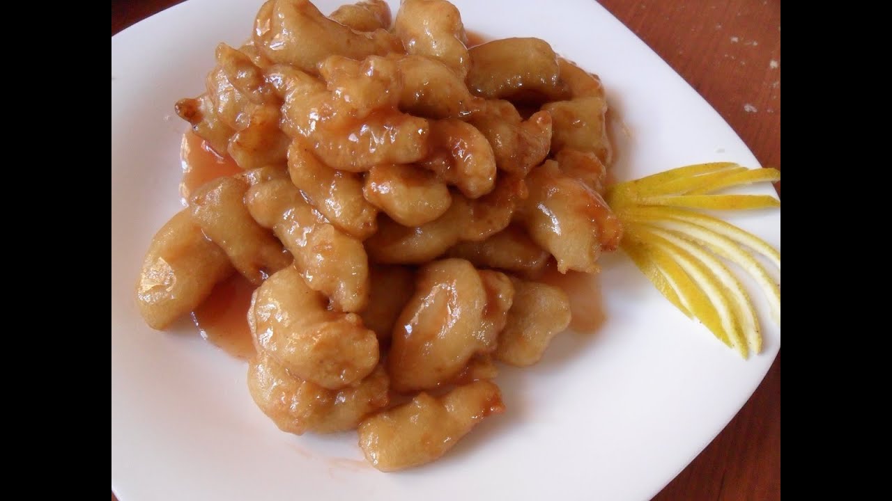 pollo agridulce --甜酸鸡  receta con el chef YUAN