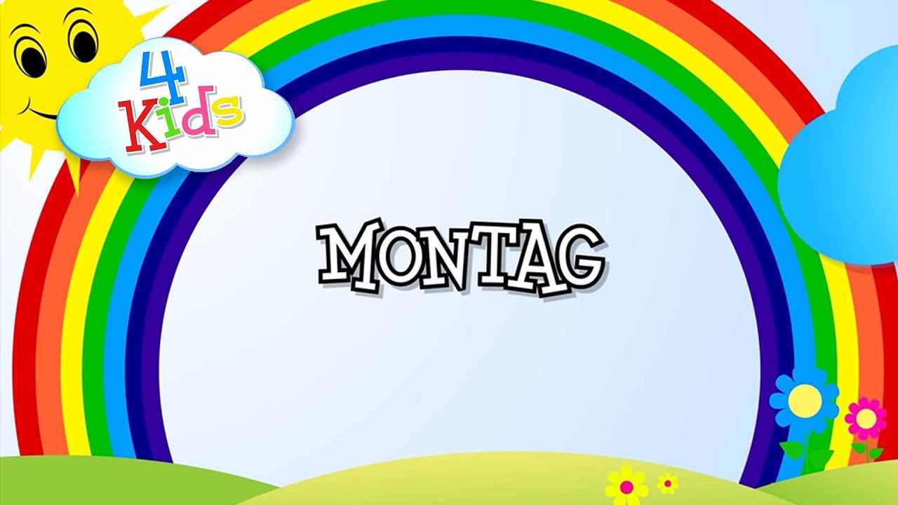 Wochentage lernen f&uuml;r Kinder - Tage von Montag bis Sonntag (deutsch) Lernvideo