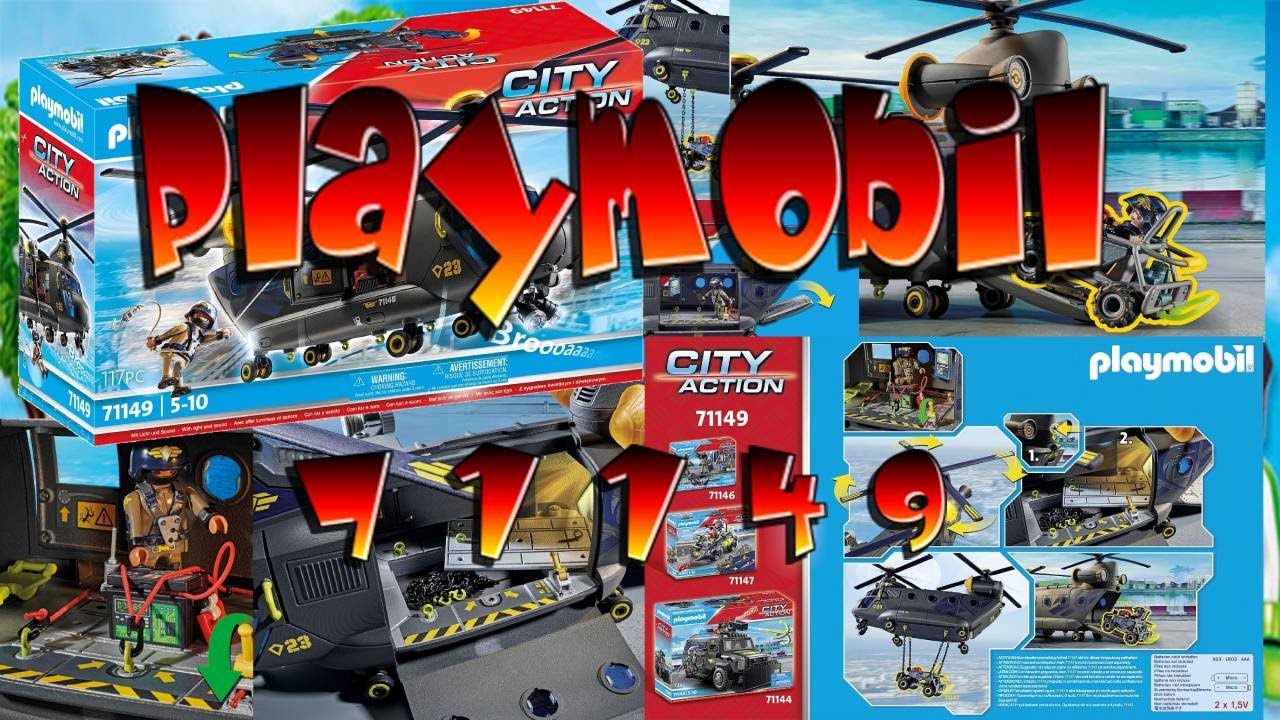 playmobil 71149 hélicoptère de transport des forces spéciales