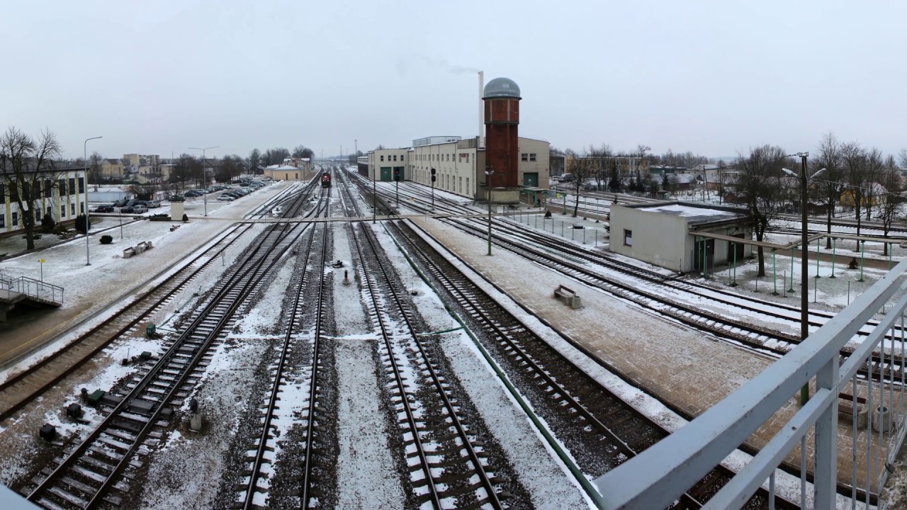 Radviliškio geležinkelio stotis nuo pesčiųjų tilto/ Panorama of Radviliškis railway station