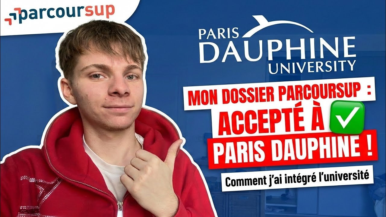 Mon dossier Parcoursup accepté à Dauphine 