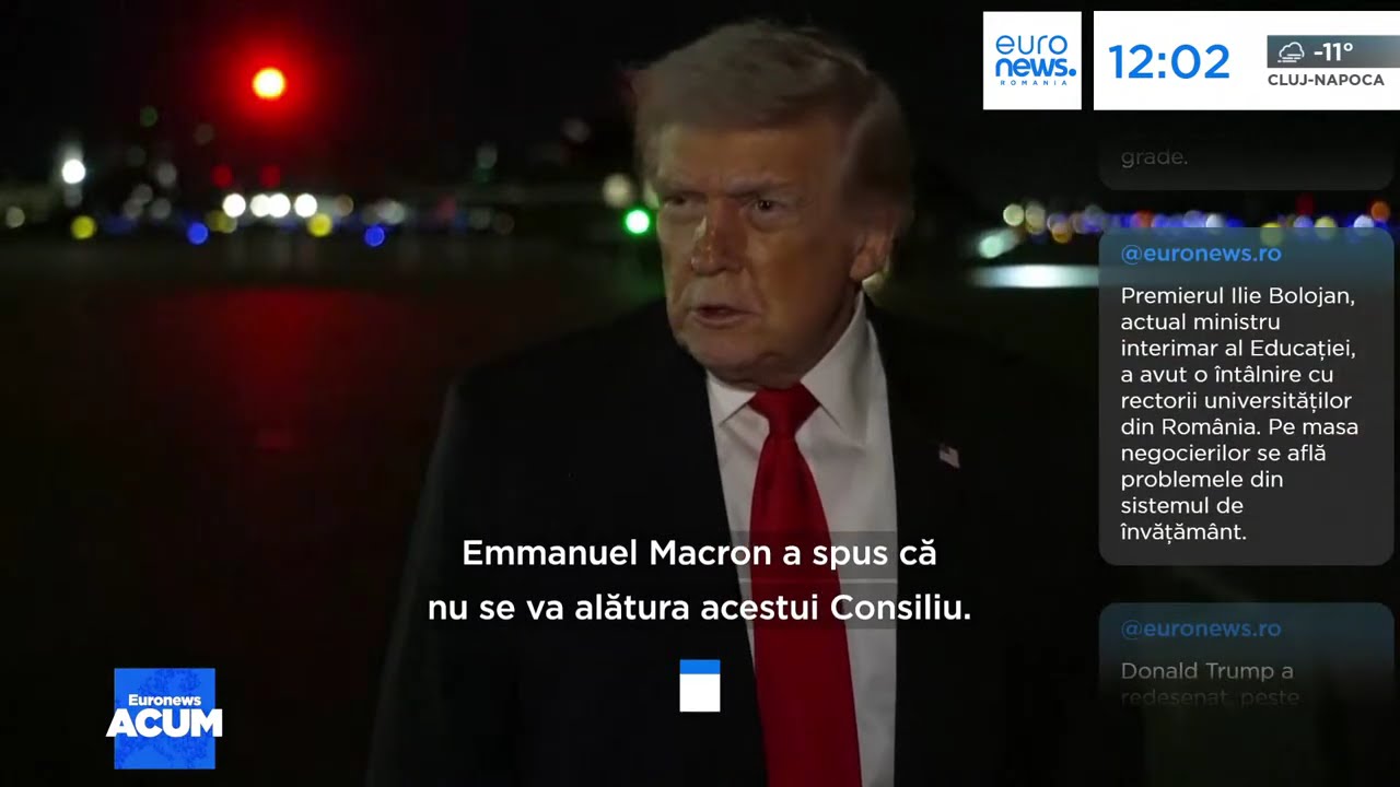 Trump taxează Franța după ce a refuzat să se alăture Consiliului pentru Pace