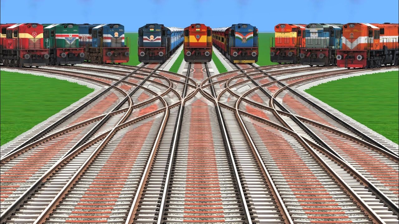 ⚠️ Impossible Diamond Railroad Crossing | Train Simulator😱 World’s Most Dangerous Rail Track Test