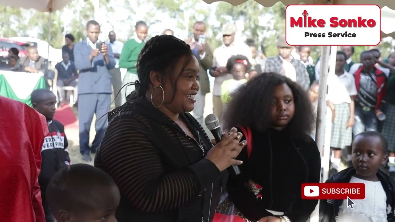 Mike Sonko's wife Primrose Mbuvi empowering girls through hygiene education today.