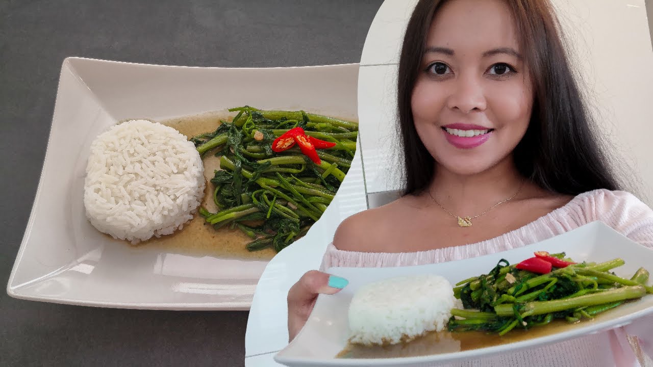 ChaniCook - Wasserspinat - Pad Pak Bung Fai Daeng/ thailändisches Gericht