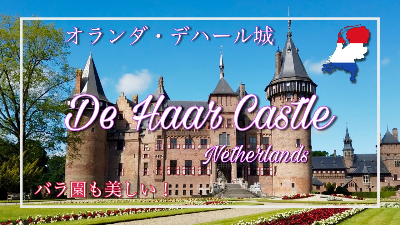 Beautiful rose garden, De Haar Castle in Netherlands【オランダ・デハール城と美しいバラ園】