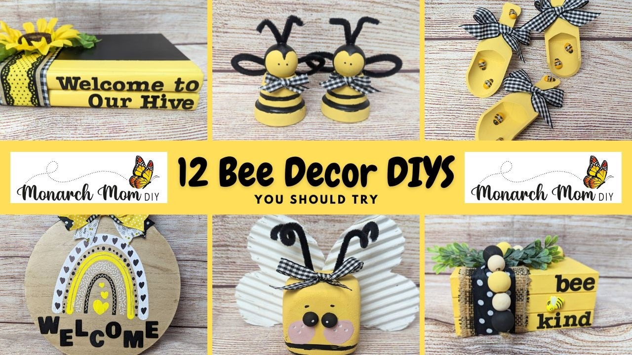 🌻12 идей для декора в виде пчел, которые стоит попробовать | Поделки из Dollar Tree | Magnolia De...
