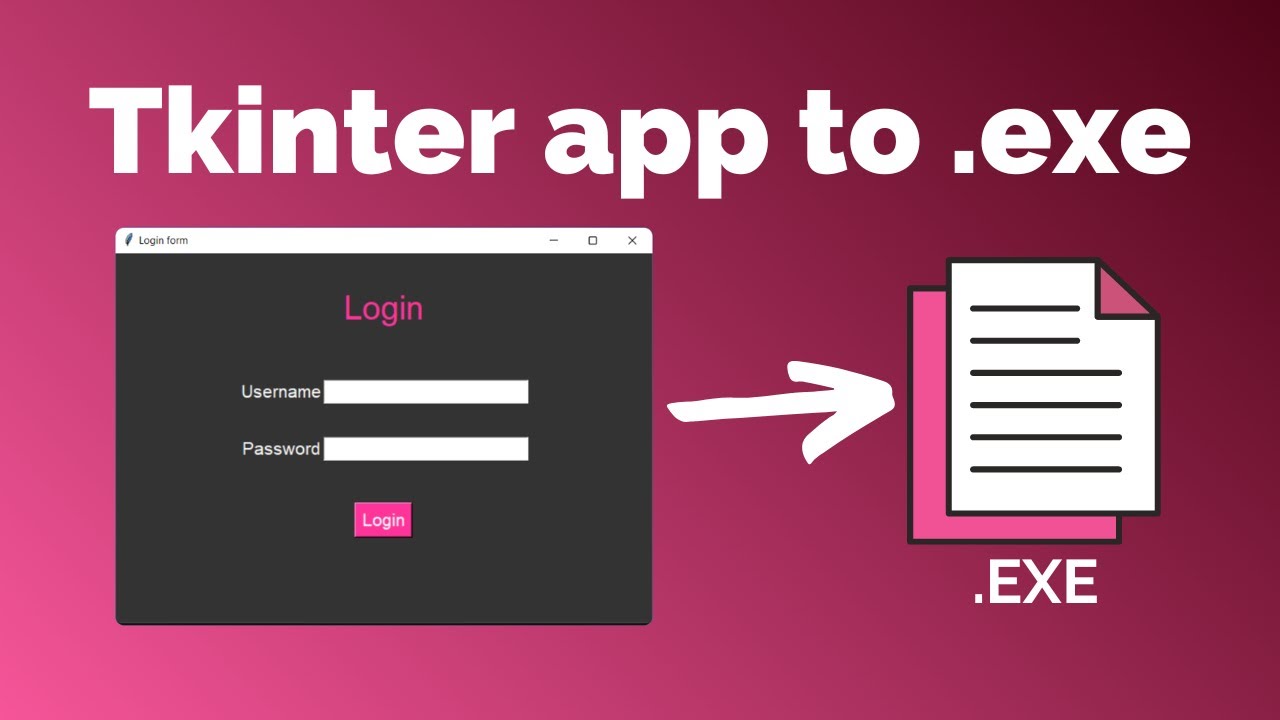 Преобразовать приложение Tkinter Python в исполняемый файл (.Exe) [pyinstaller]