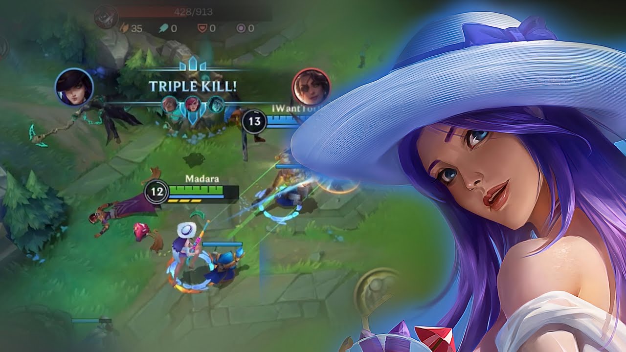 WILD RIFT CAITLYN 100% CRIT RATE GAMEPLAY IN SEASON 10 / PRO BUILDS! (MVP)
