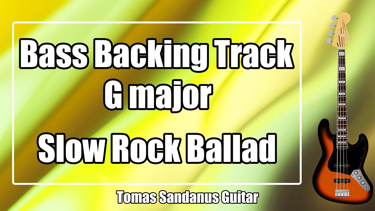 Bass Backing Track G major - Slow Emotional Rock Ballad - NO BASS | ST 141