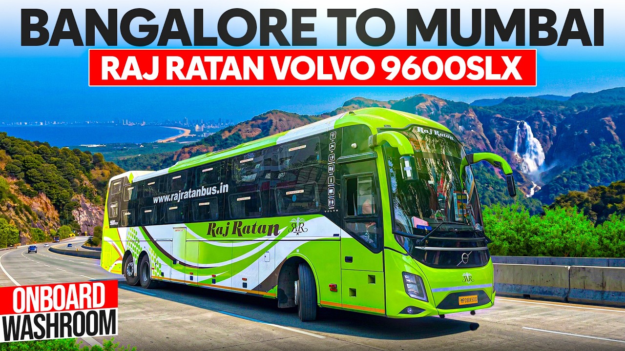 Bangalore to Mumbai Rajratan Volvo 9600SLX | Washroom Bus | Luxury Sleeper Journey