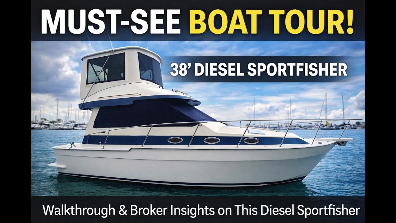 1988 Mediterranean 38 Convertible Sport Fisher – California Classic!  by South Mountain Yachts